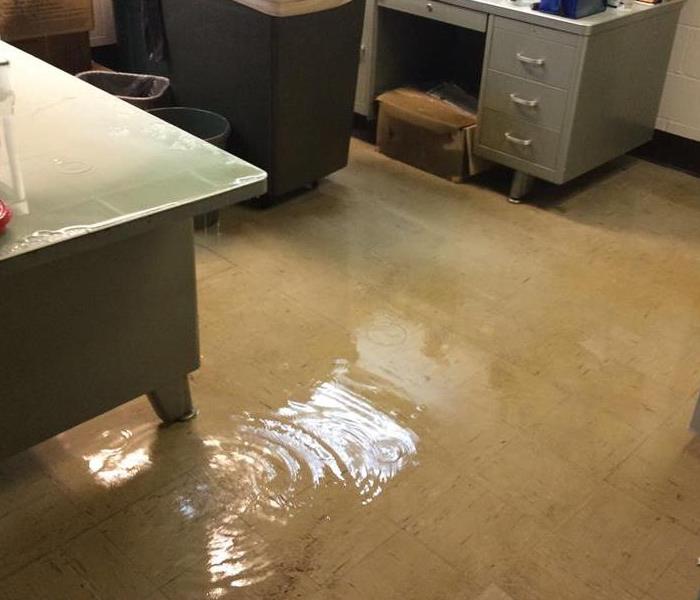 Office space with standing water 